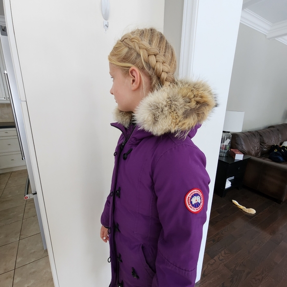 Canada Goose Purple Parka with Fur Trim - Picture 6 of 15